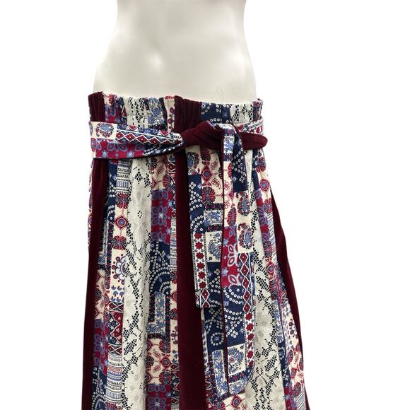Vintage Skirt Women’s Size M/L Handmade Beautiful Lining Patchwork Velvet Belt - Picture 2 of 5